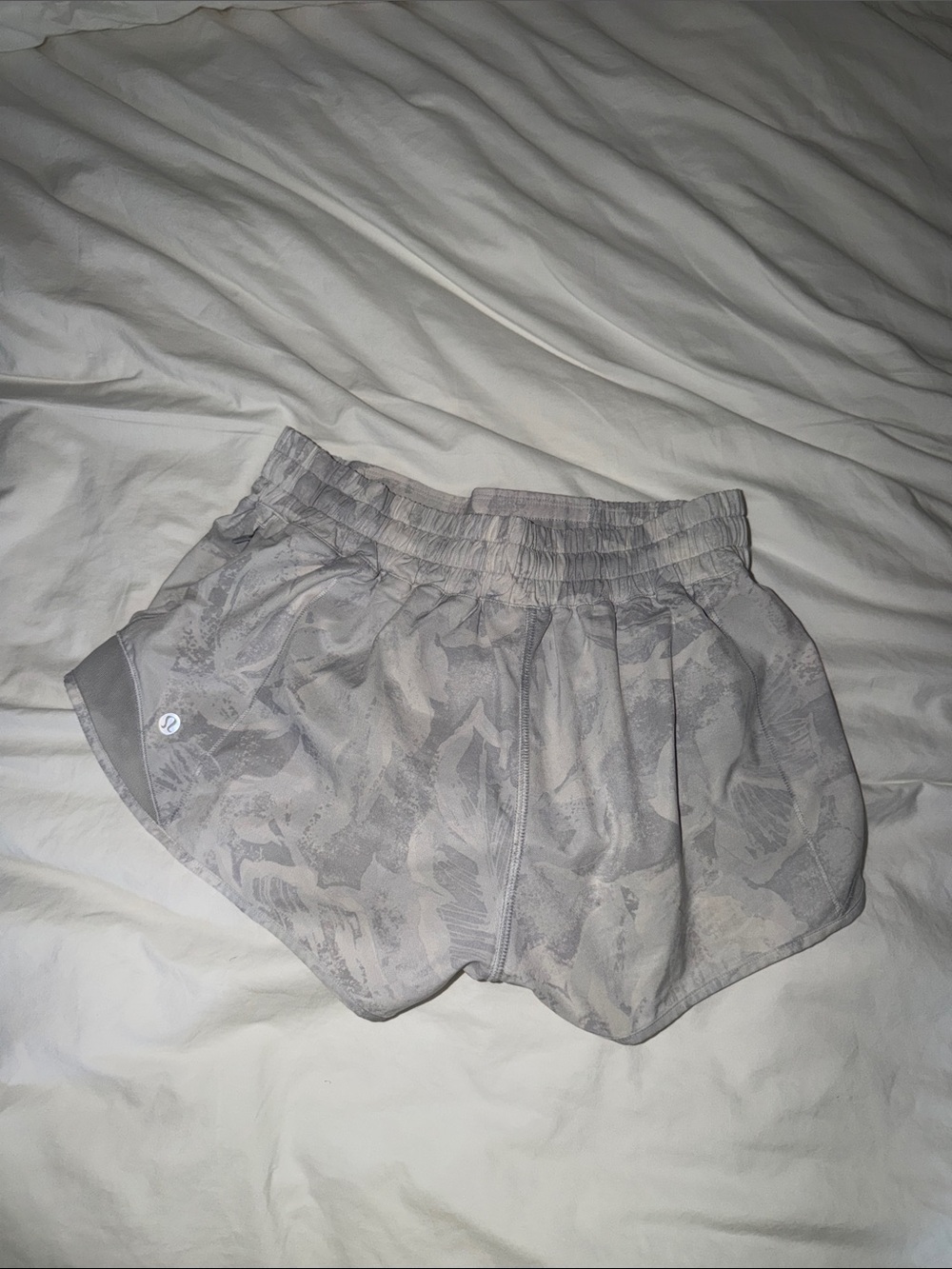 lululemon athletica Light Gray Camo Athletic Shorts